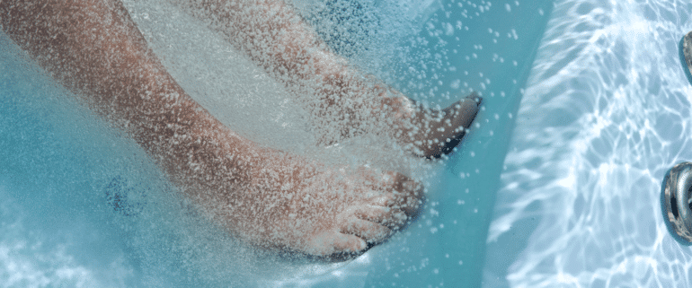 The Essence Hot Tub does foot massages
